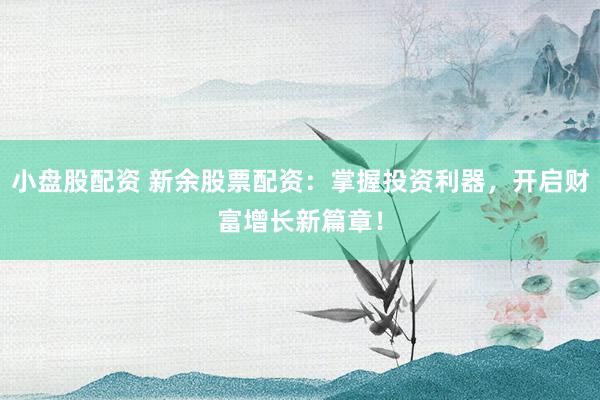 小盘股配资 新余股票配资：掌握投资利器，开启财富增长新篇章！