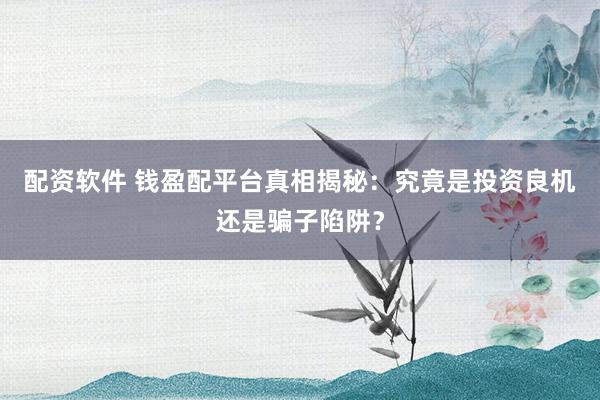 配资软件 钱盈配平台真相揭秘：究竟是投资良机还是骗子陷阱？